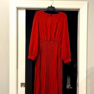 Brand new red pleated dress